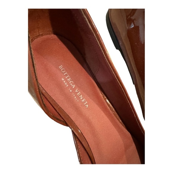 Bottega Veneta Brown Patent Leather D'orsay Ballet Flats - Picture 7 of 7